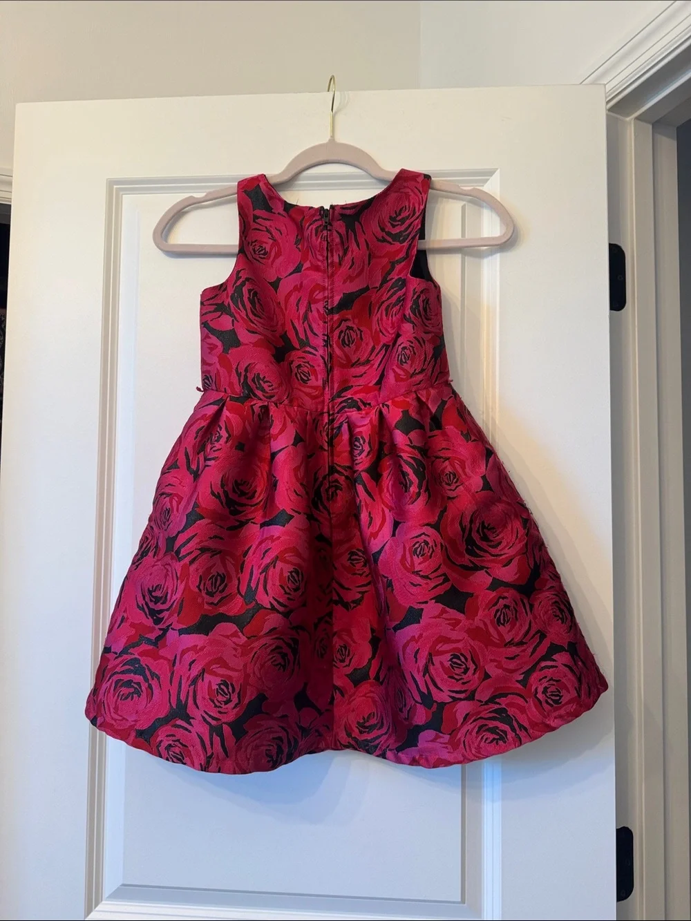 Children’s Place Girls Fuchsia Rose Jacquard Party Dress